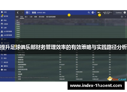 提升足球俱乐部财务管理效率的有效策略与实践路径分析