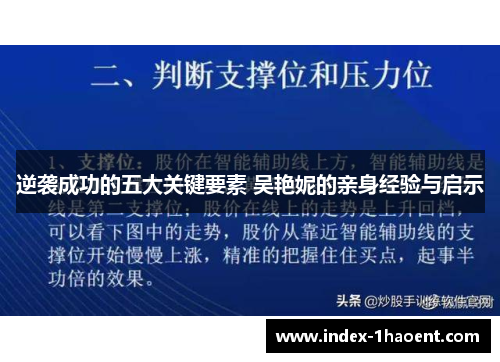 逆袭成功的五大关键要素 吴艳妮的亲身经验与启示